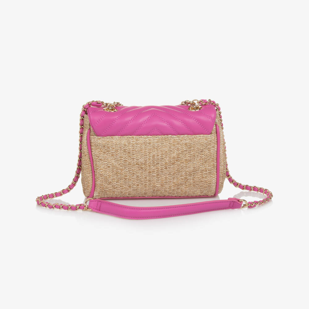 Guess-Girls Rosy Straw Charm Handbag | Childrensalon Outlet