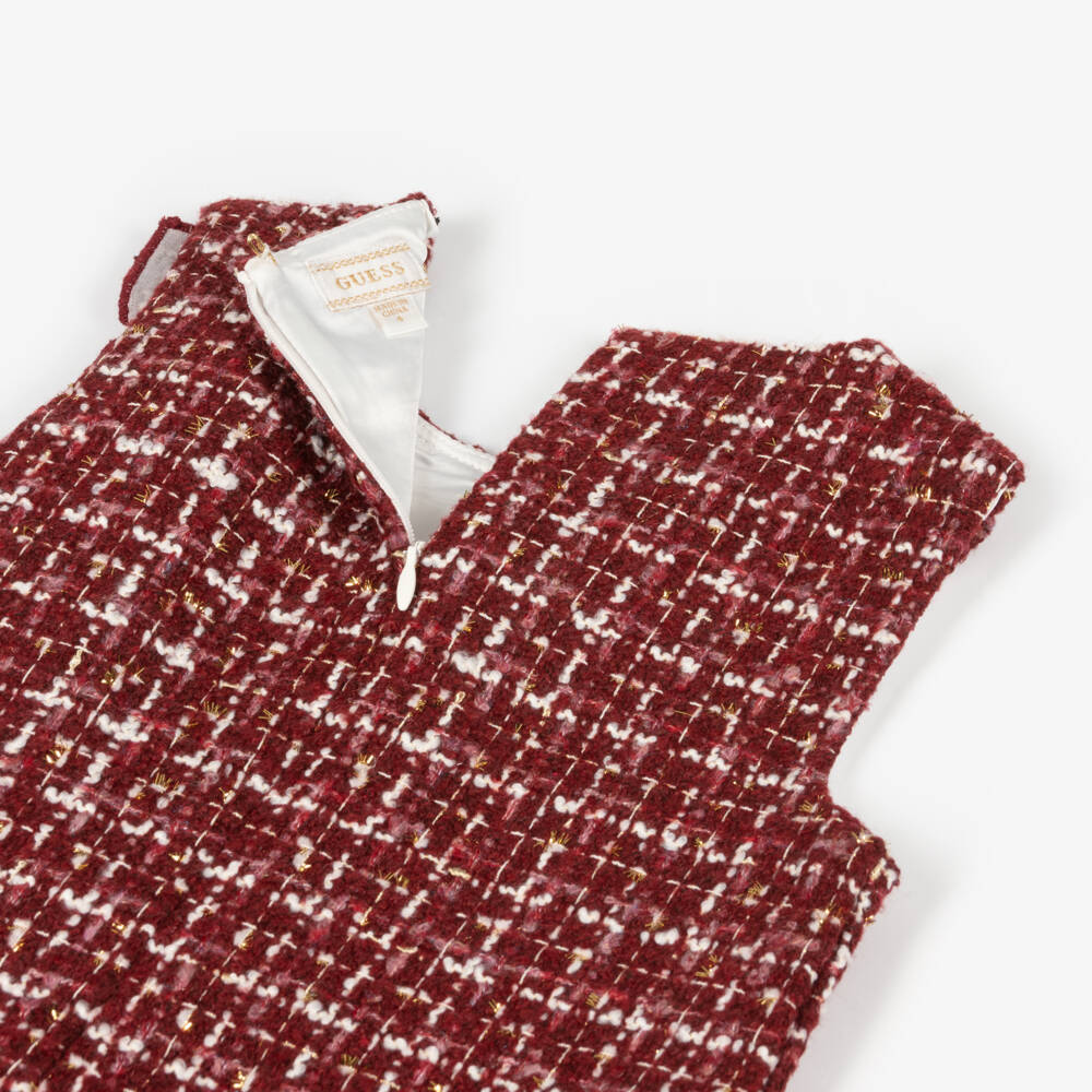 Guess-Girls Scarlet Tweed Frock | Childrensalon Outlet