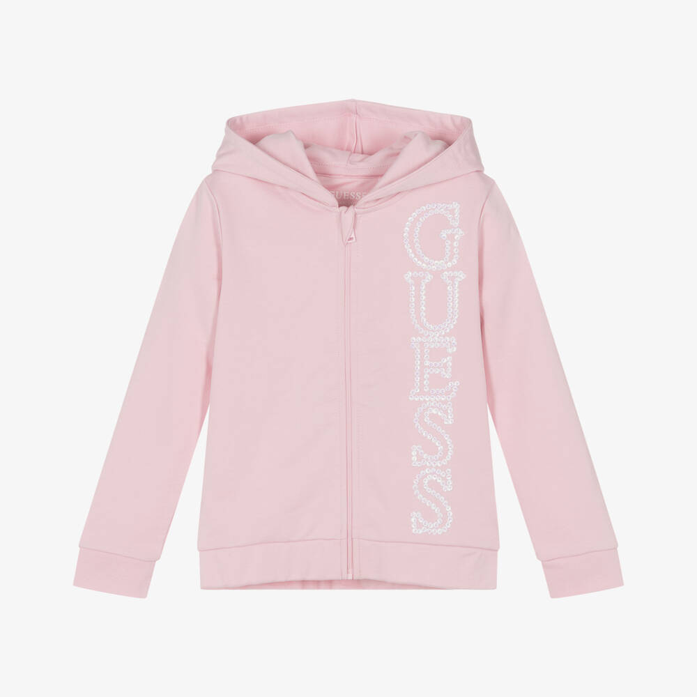 Guess-Girls Sequin Embellished Cotton Hoodie | Childrensalon Outlet