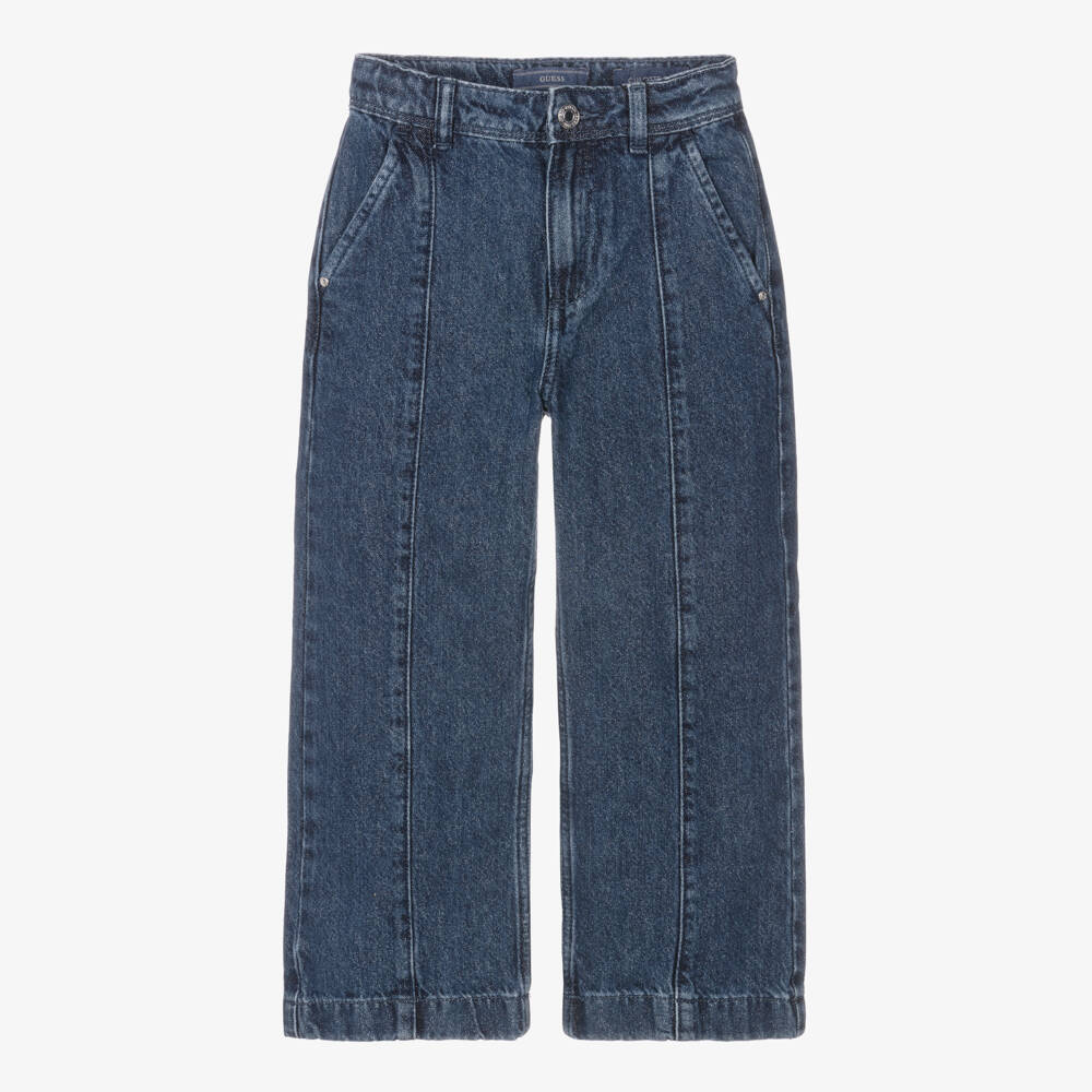 Guess-Girls Shimmer Blue Denim Trousers | Childrensalon Outlet