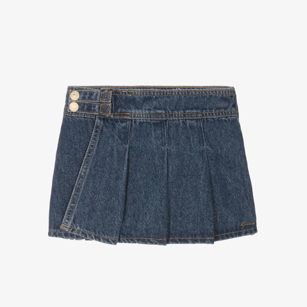 Guess-Сияющая синяя джинсовая юбка-шорты для девочек | Childrensalon Outlet