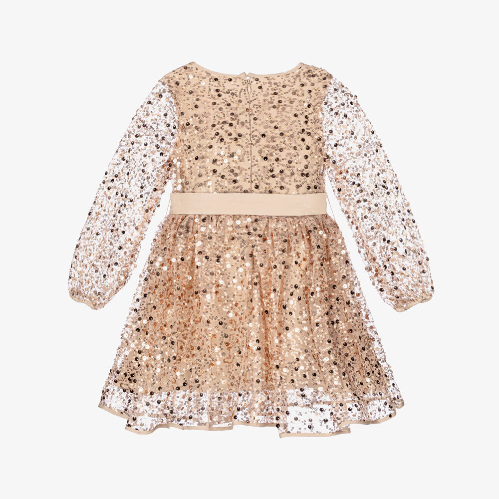 Guess-Girls Shimmering Gold Sequin Dress | Childrensalon Outlet