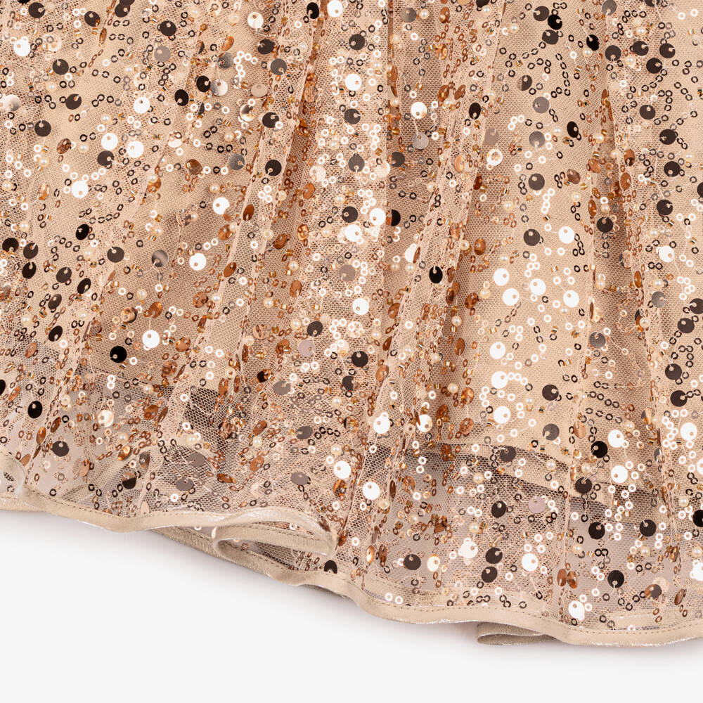 Guess-Girls Shimmering Gold Sequin Dress | Childrensalon Outlet