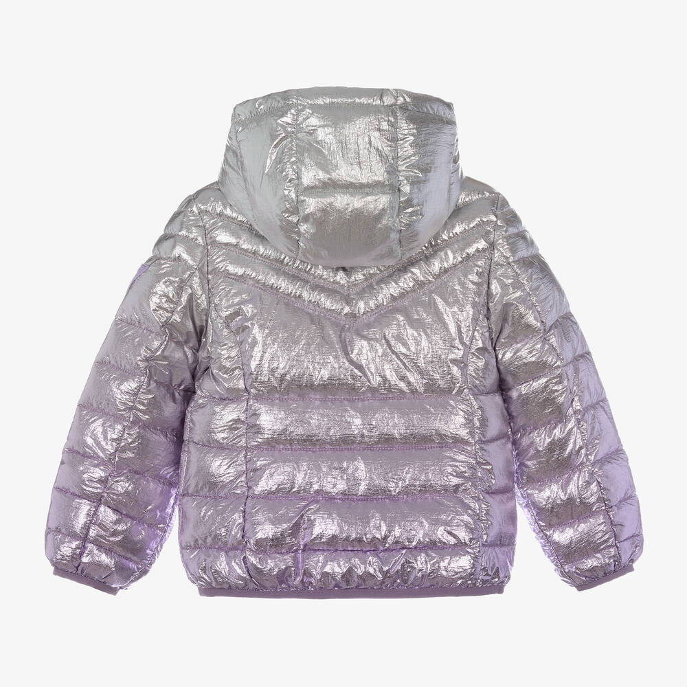 Guess-Girls Silver & Purple Jacket | Childrensalon Outlet
