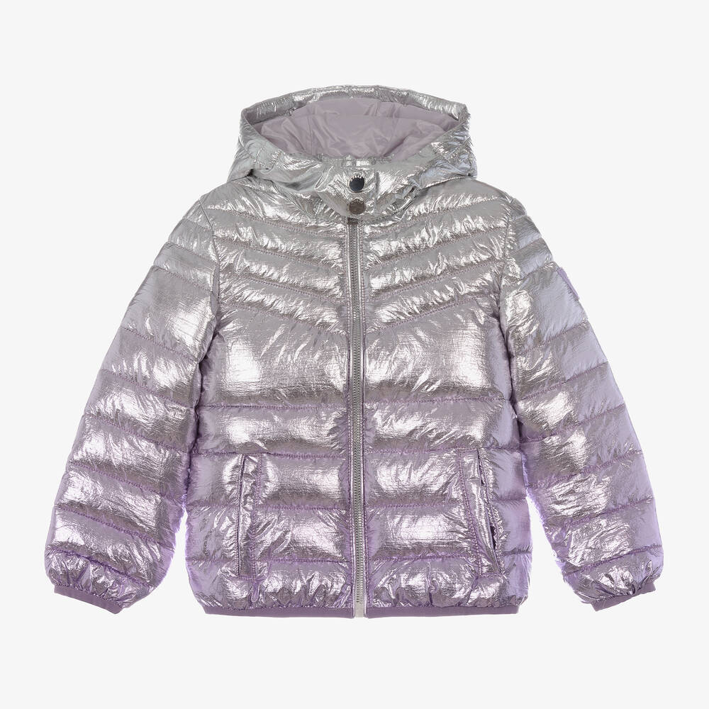 Guess - Girls Silver & Purple Jacket | Childrensalon