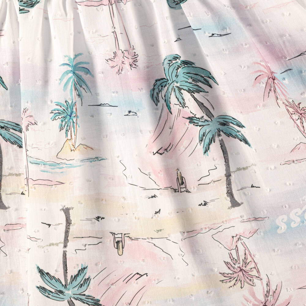 Guess-Girls Sleeveless Dress in White Print | Childrensalon Outlet