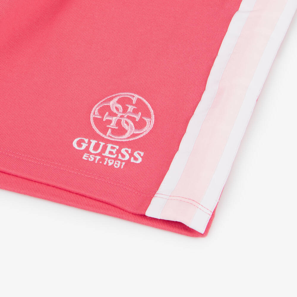 Guess-شورت جيرسي ناعم وردي للبنات | Childrensalon Outlet