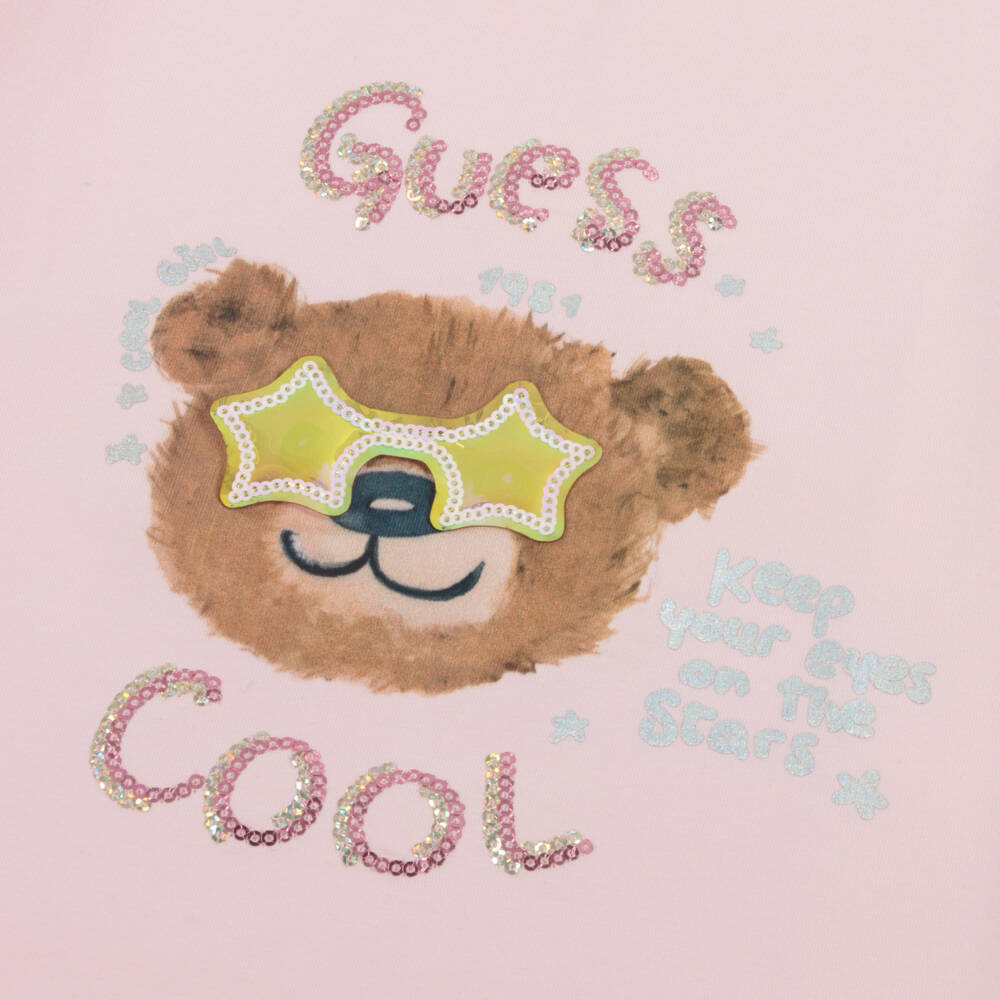 Guess-Girls Soft Pink Jersey Tee | Childrensalon Outlet