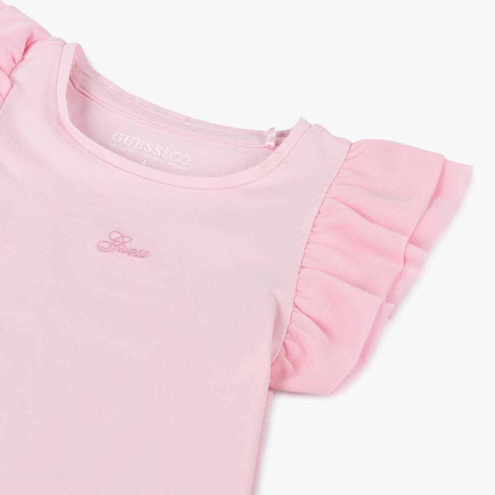 Guess-Girls Soft Pink Ruffle Top | Childrensalon Outlet
