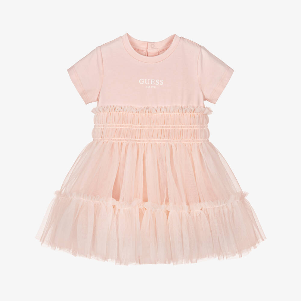 Guess-Платье из мягкого розового тюля для девочек | Childrensalon Outlet