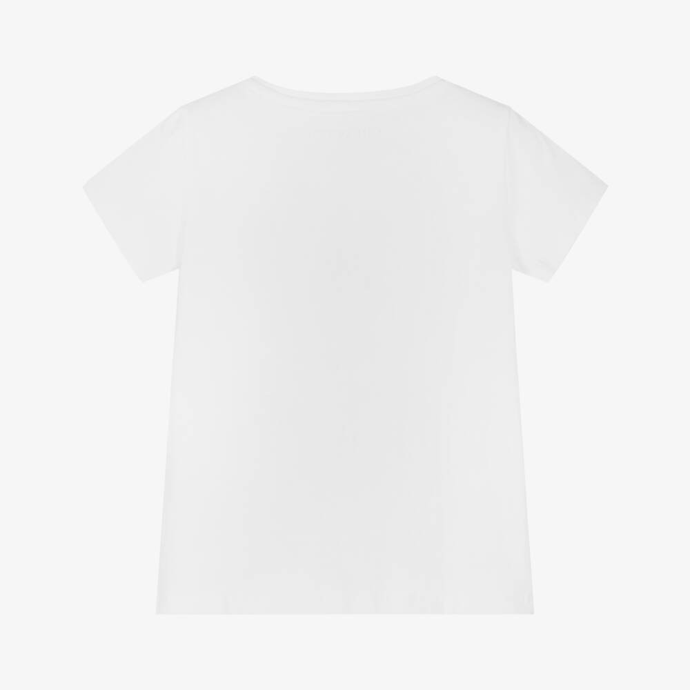 Guess-Girls Sparkling Ivory Tee | Childrensalon Outlet