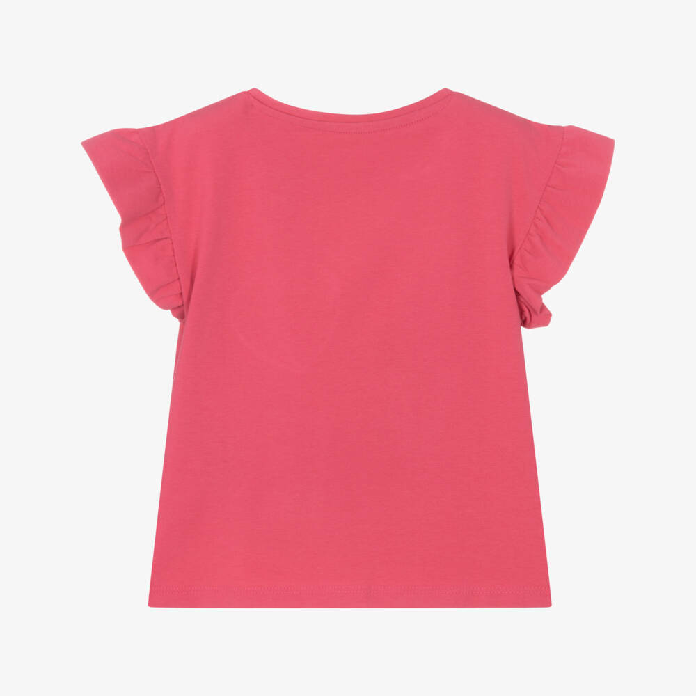 Guess-Girls' Sparkling Pink Cotton Tee | Childrensalon Outlet