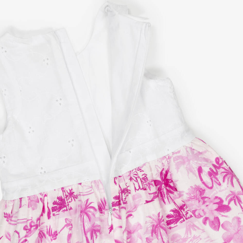 Guess-Girls Tropical Pink Cotton Ensemble | Childrensalon Outlet