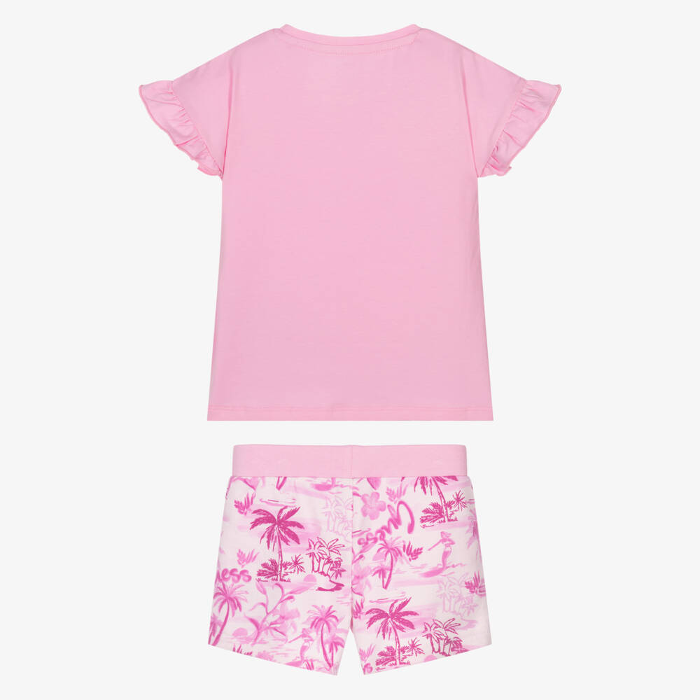 Guess-Girls Tropical Pink Jersey Set | Childrensalon Outlet