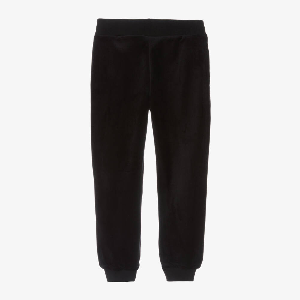 Guess-بنطلون رياضي قطيفة لون أسود للبنات | Childrensalon Outlet