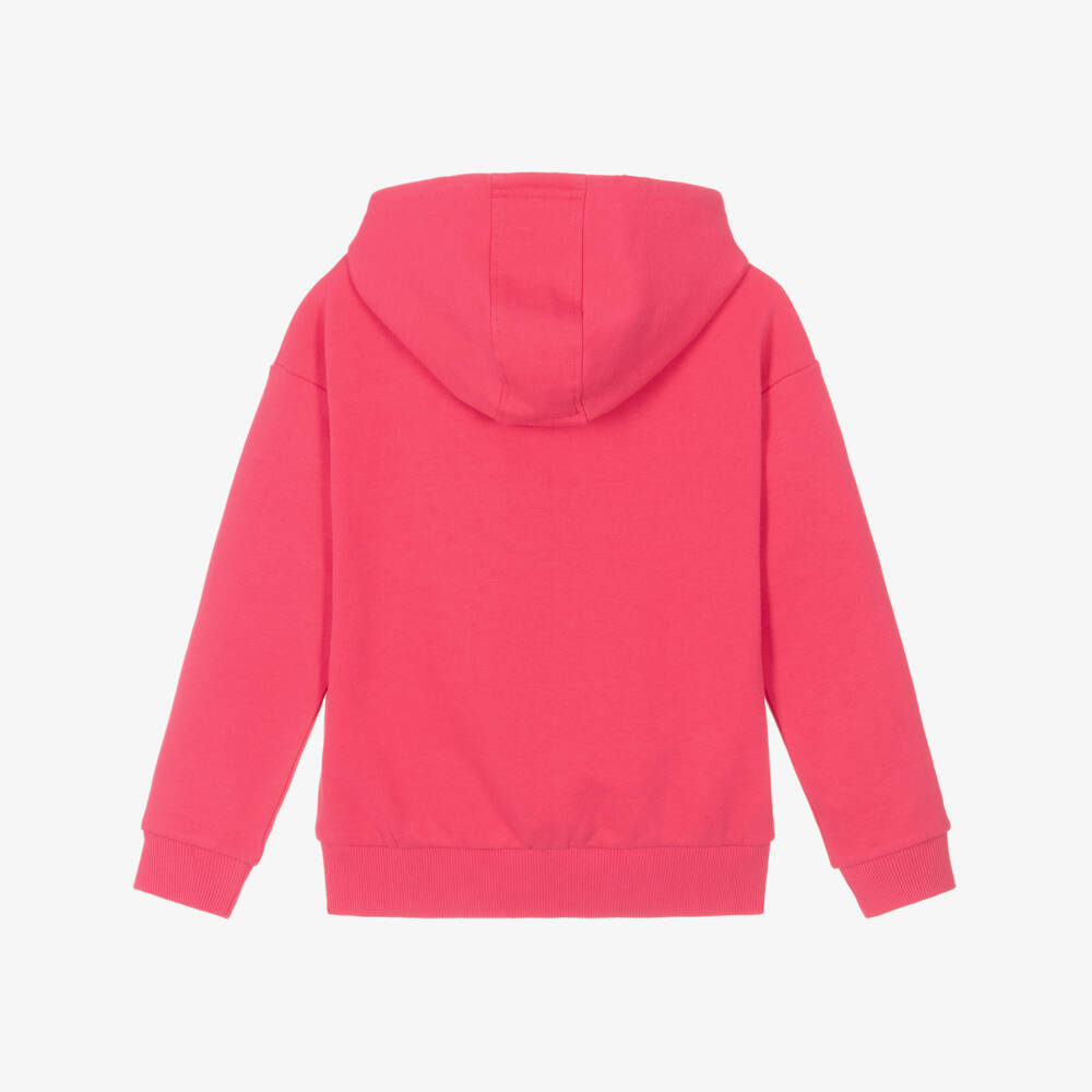 Guess-Яркий розовый хлопковый пуловер для девочек | Childrensalon Outlet