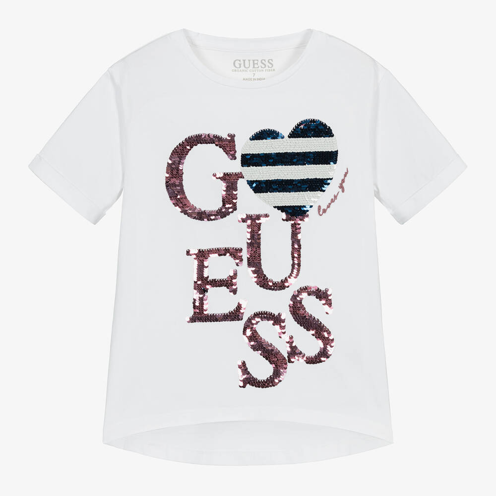 Girls guess t shirt clearance