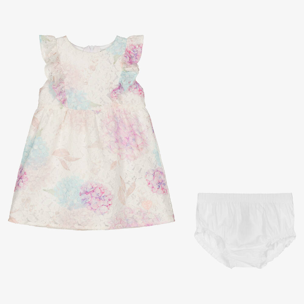 Guess-Girls White Floral Lace Dress | Childrensalon Outlet