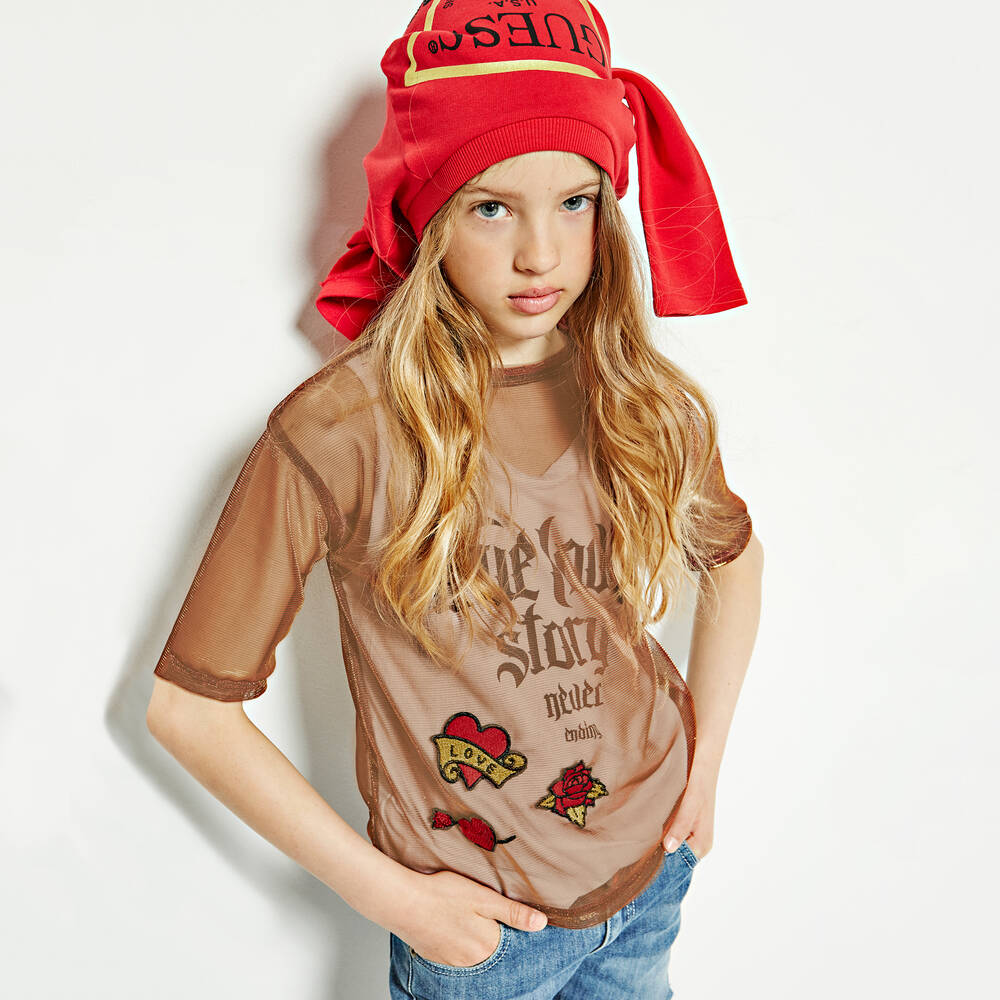 Guess-Girls White Layered Look Top | Childrensalon Outlet