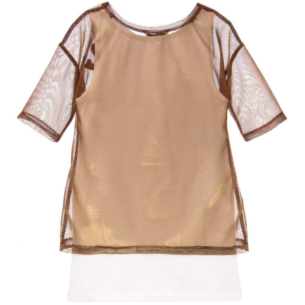 Guess-Girls White Layered Look Top | Childrensalon Outlet