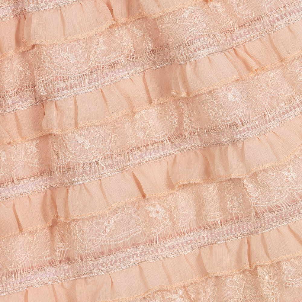 Guess-Girls White & Pink Ruffled Skirt Dress | Childrensalon Outlet