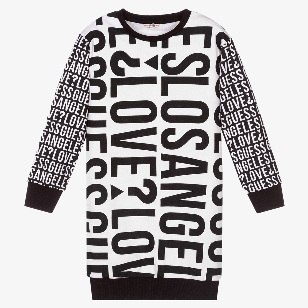 Guess - Weißes Sweatshirt-Kleid (M) | Childrensalon