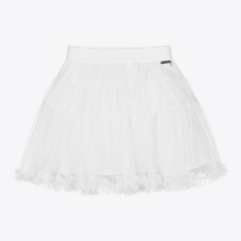 Guess - Белая юбка-пачка для девочек | Childrensalon