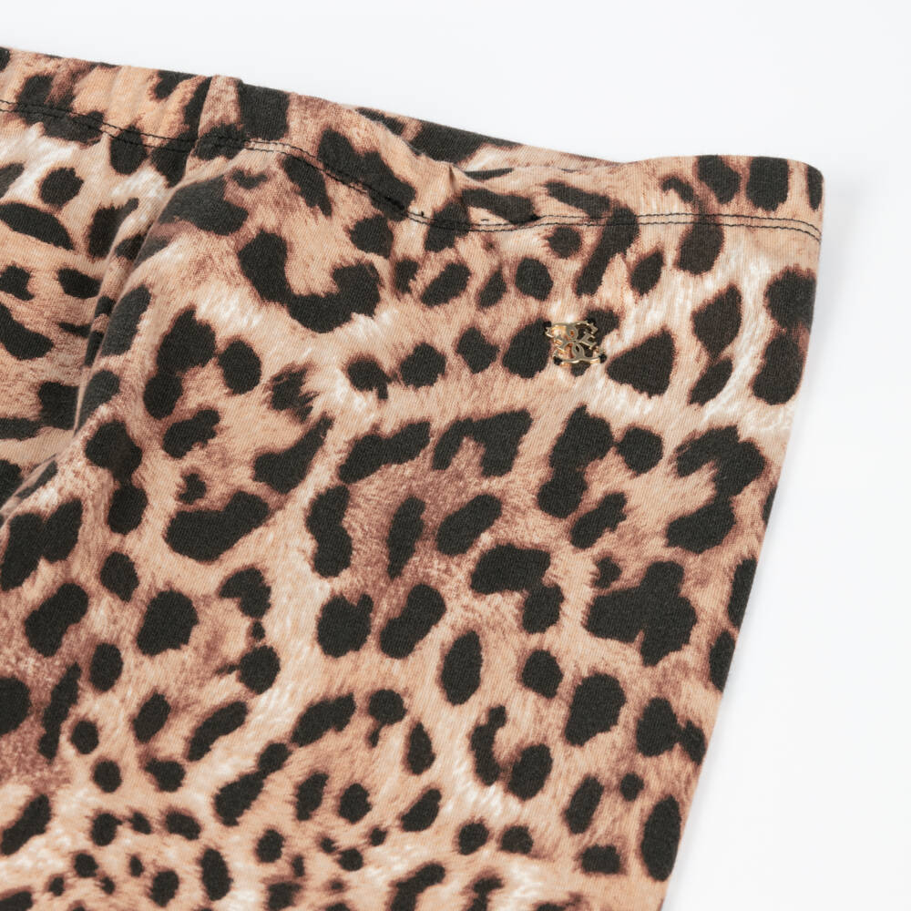 Guess-Girls Wild Brown Stretch Leggings | Childrensalon Outlet