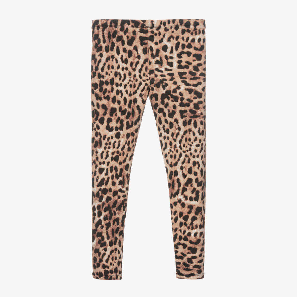 Guess-Girls Wild Brown Stretch Leggings | Childrensalon Outlet