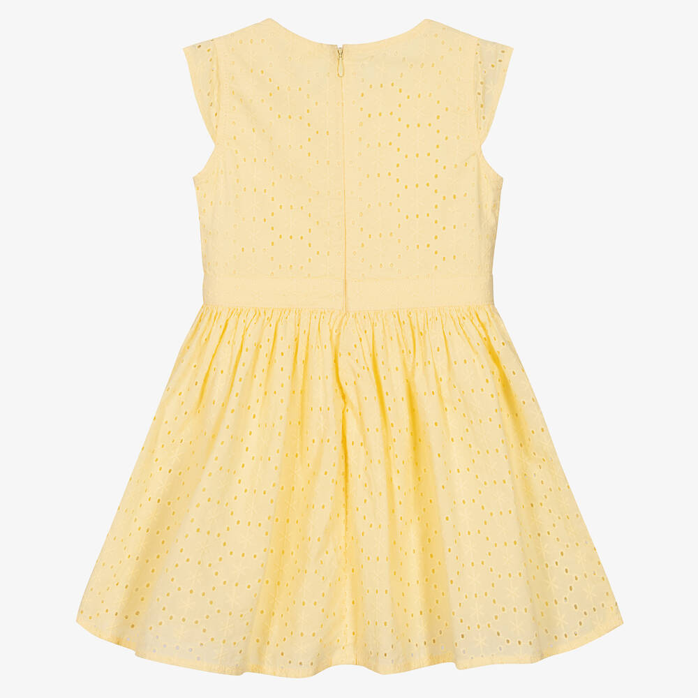 Robe jaune broderie anglaise clearance
