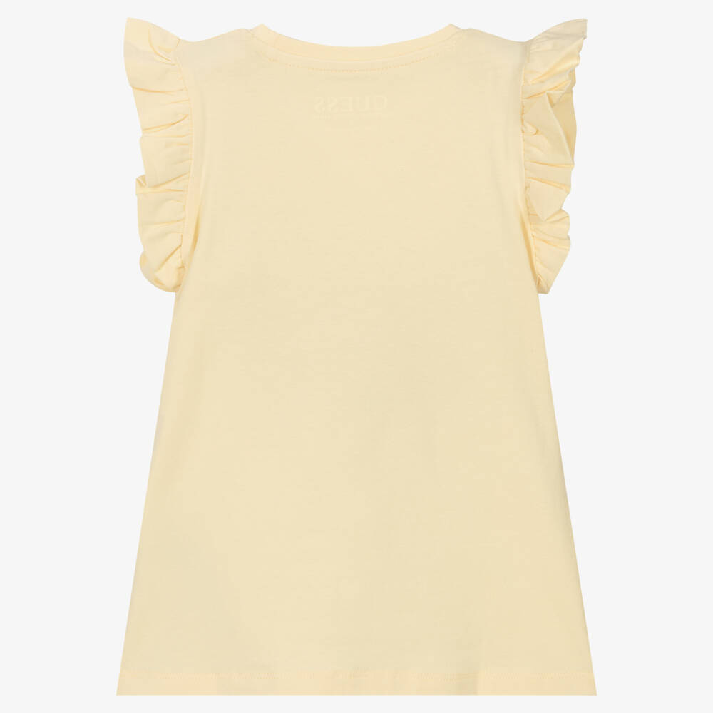 Guess T-Shirt Manica Corta Per Bambine E Ragazze, In Jersey Elasticizzato Biologico, Logo Foil Print, Silhouette Corta