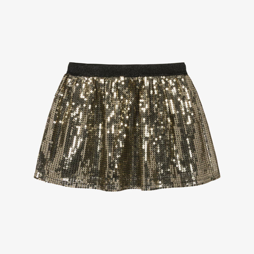 Guess-Gold Sequin Skirt | Childrensalon Outlet