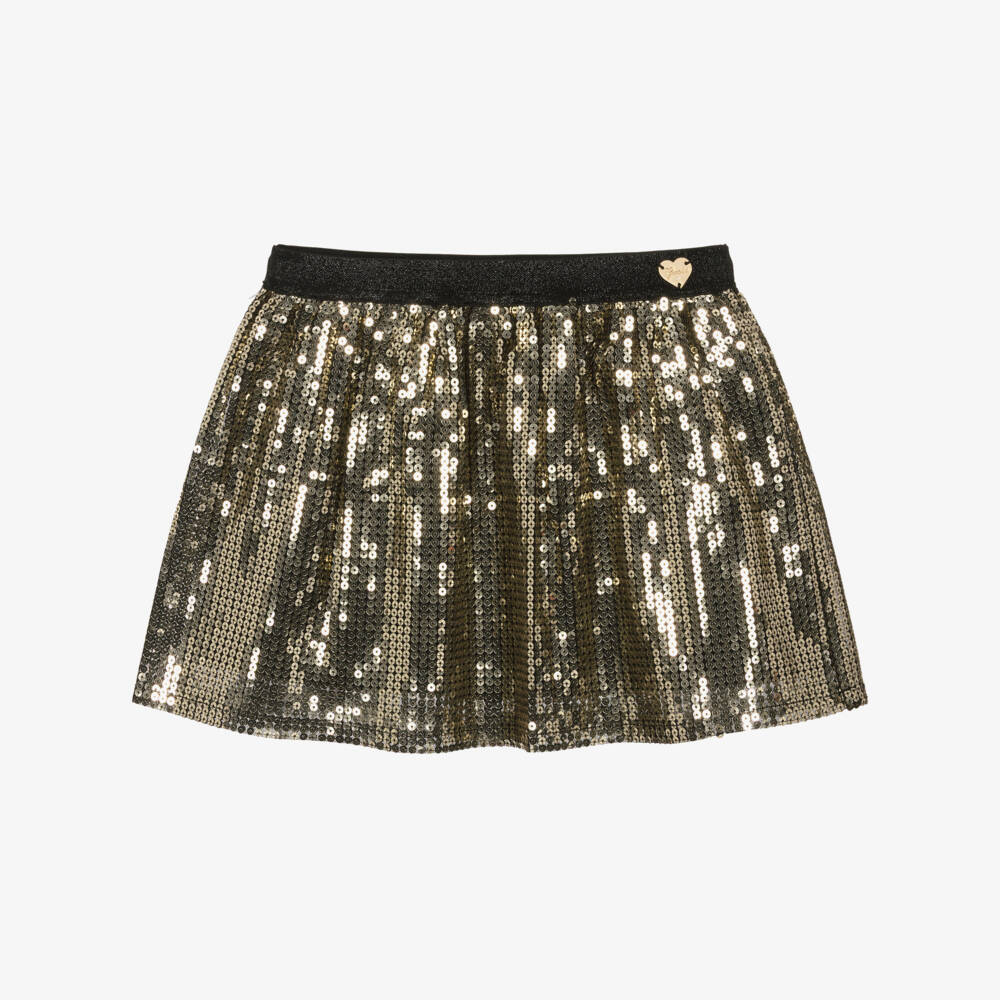 Guess-Gold Sequin Skirt | Childrensalon Outlet