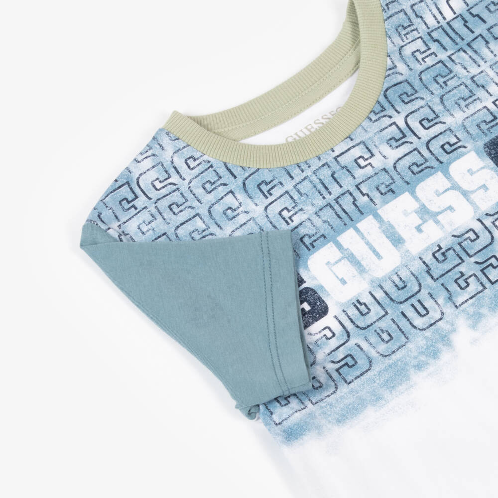 Guess-طقم مغامرات قطني أخضر | Childrensalon Outlet