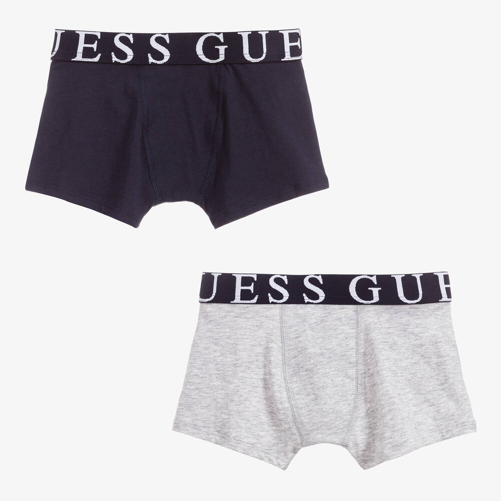 Guess - Grey & Blue Boxers (2 Pack) | Childrensalon