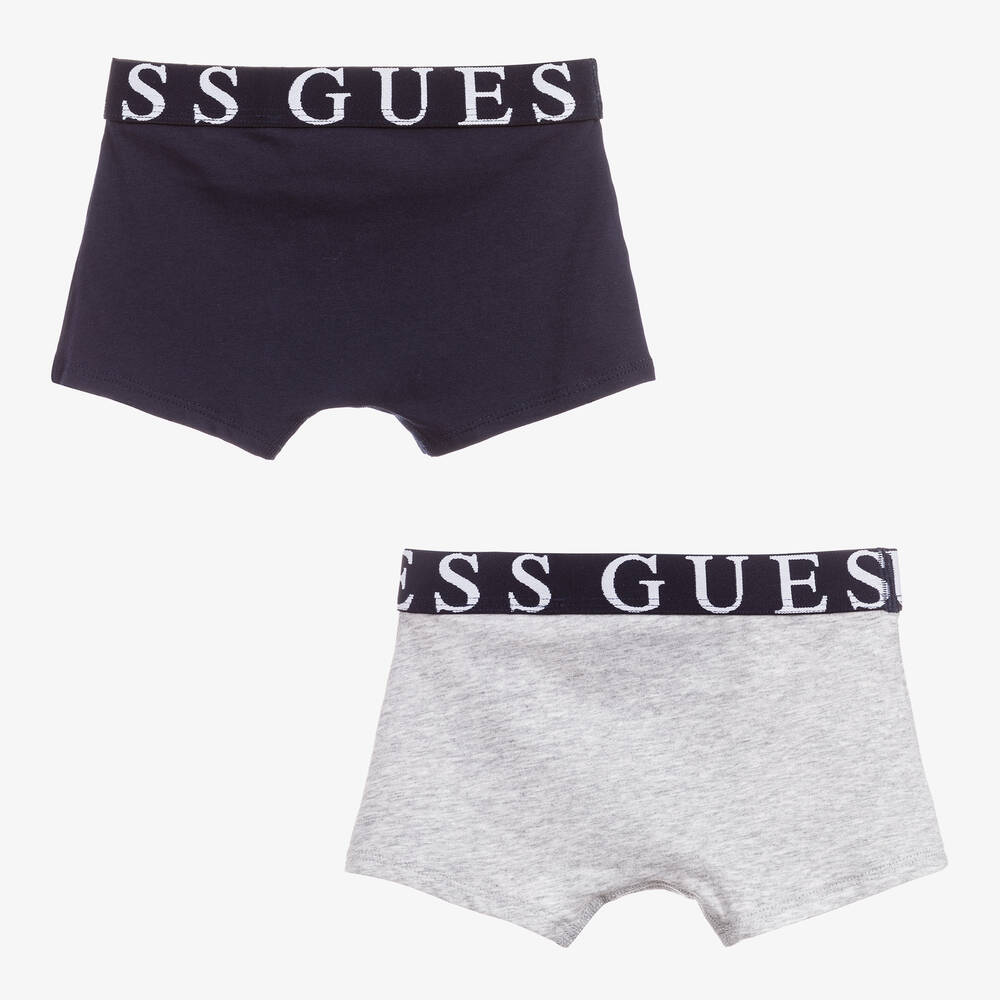 Guess-Grey & Blue Boxers (2 Pack) | Childrensalon Outlet