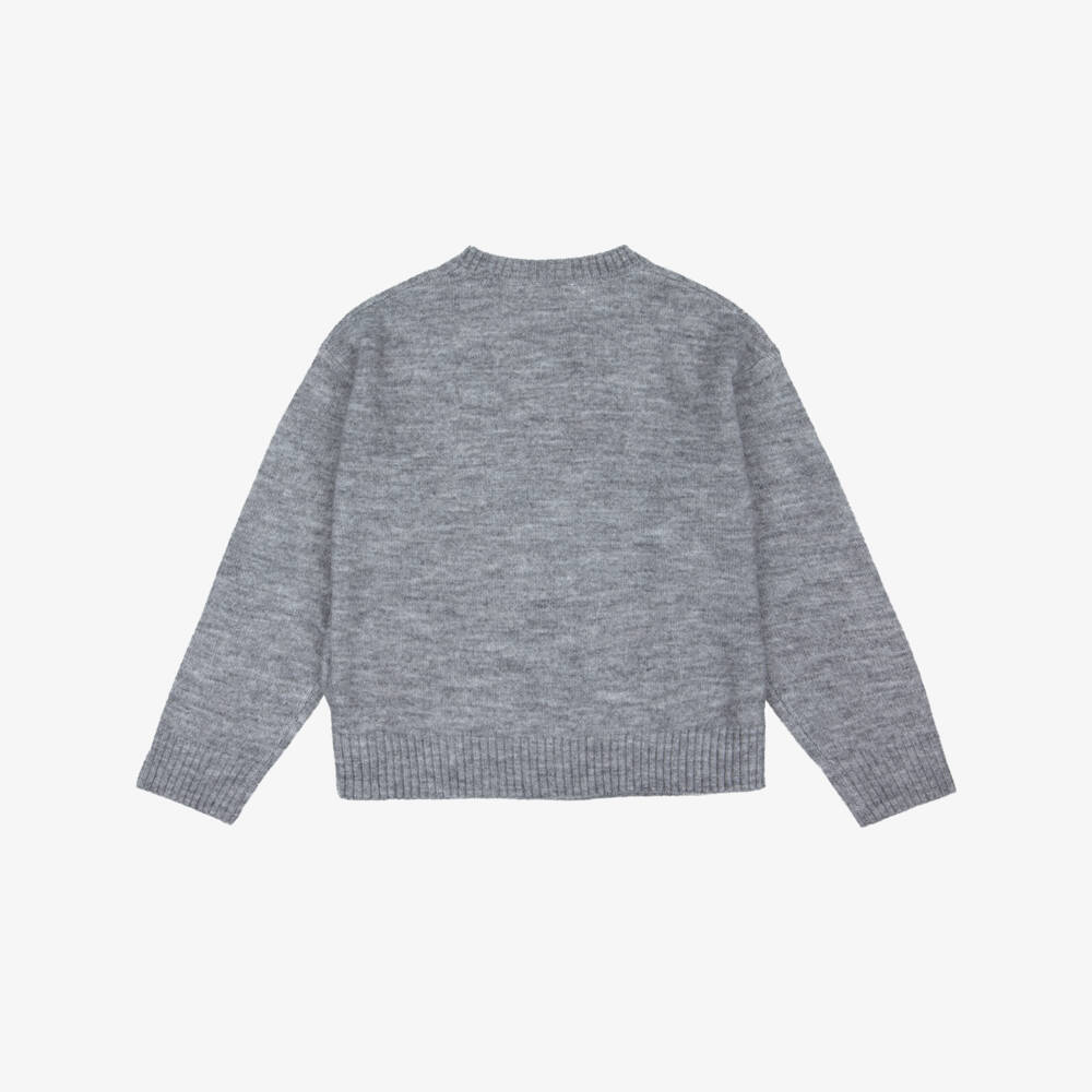 Guess-Grey Cherry Logo Sweater | Childrensalon Outlet