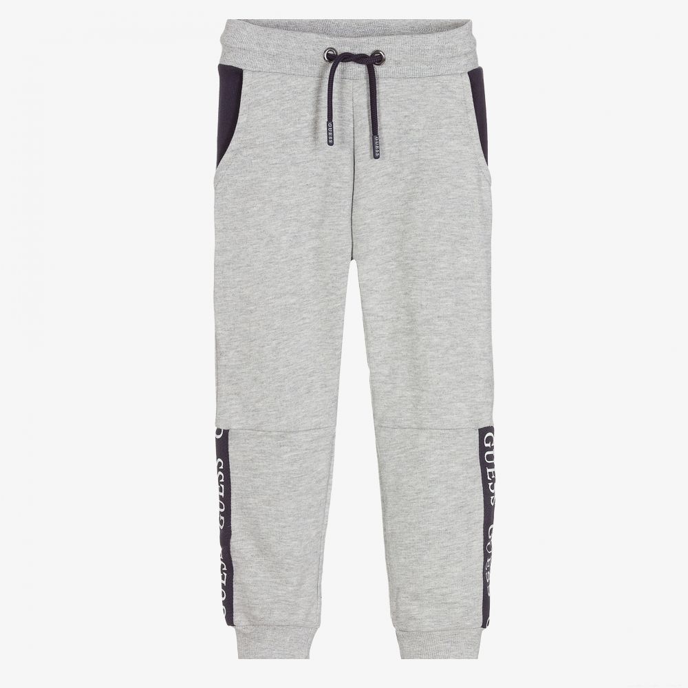 Guess - Grey Organic Cotton Joggers | Childrensalon