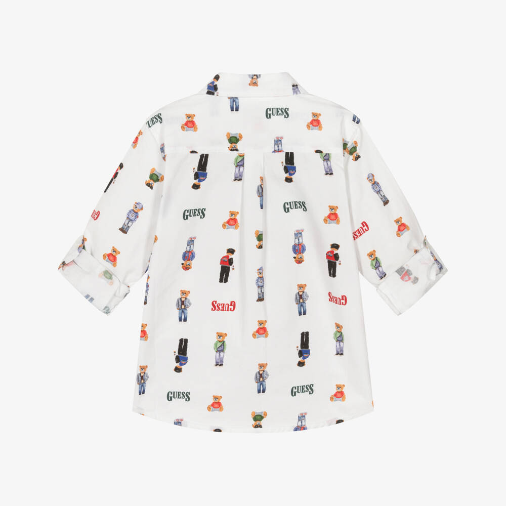 Guess-Ivory Bear Shirt | Childrensalon Outlet