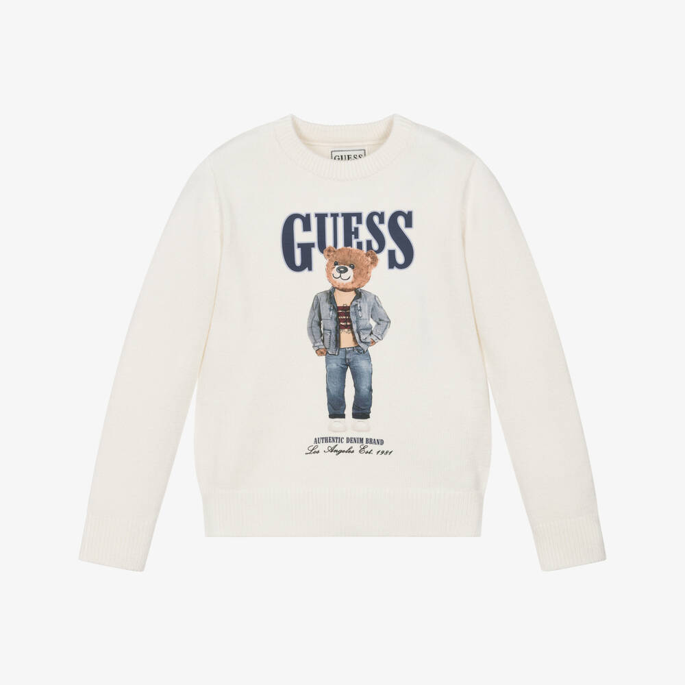 Guess-Ivory Bear Sweater | Childrensalon Outlet