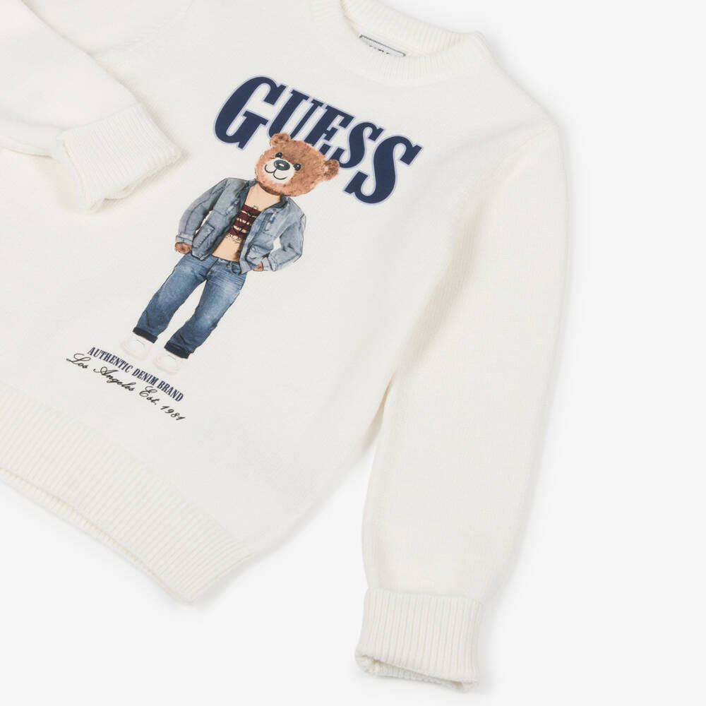 Guess-Ivory Bear Sweater | Childrensalon Outlet