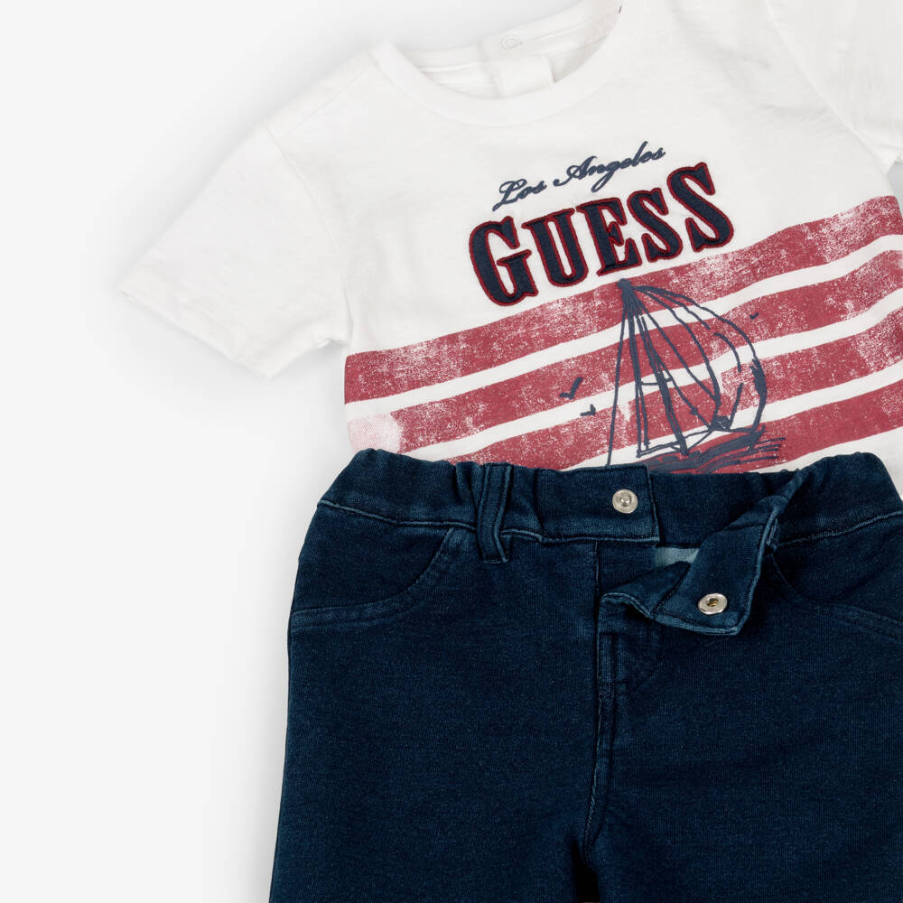 Guess-Ivory Nautical Shorts Set | Childrensalon Outlet