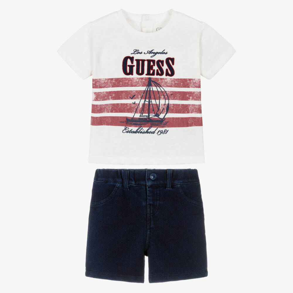 Guess-Ivory Nautical Shorts Set | Childrensalon Outlet