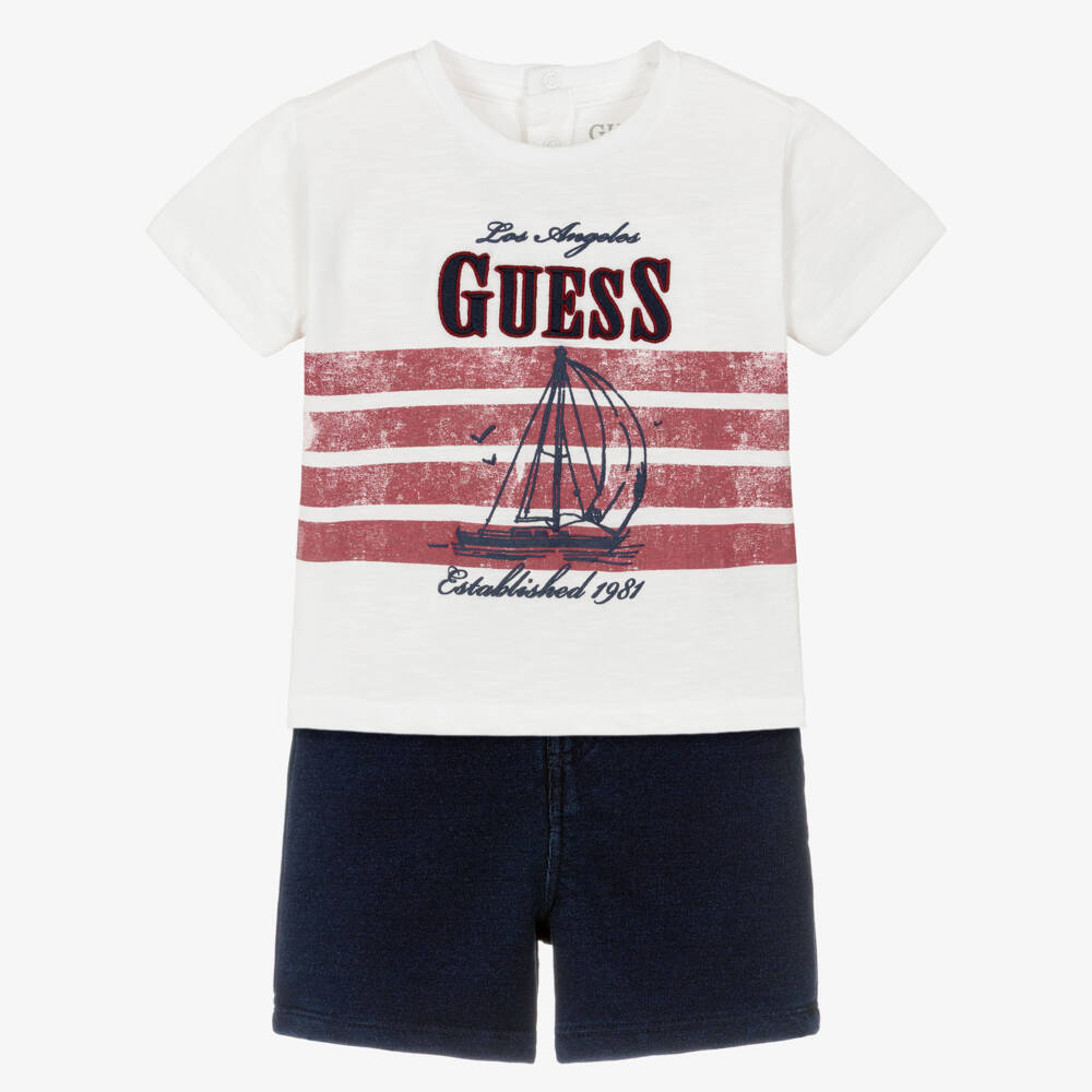 Guess-Ivory Nautical Shorts Set | Childrensalon Outlet