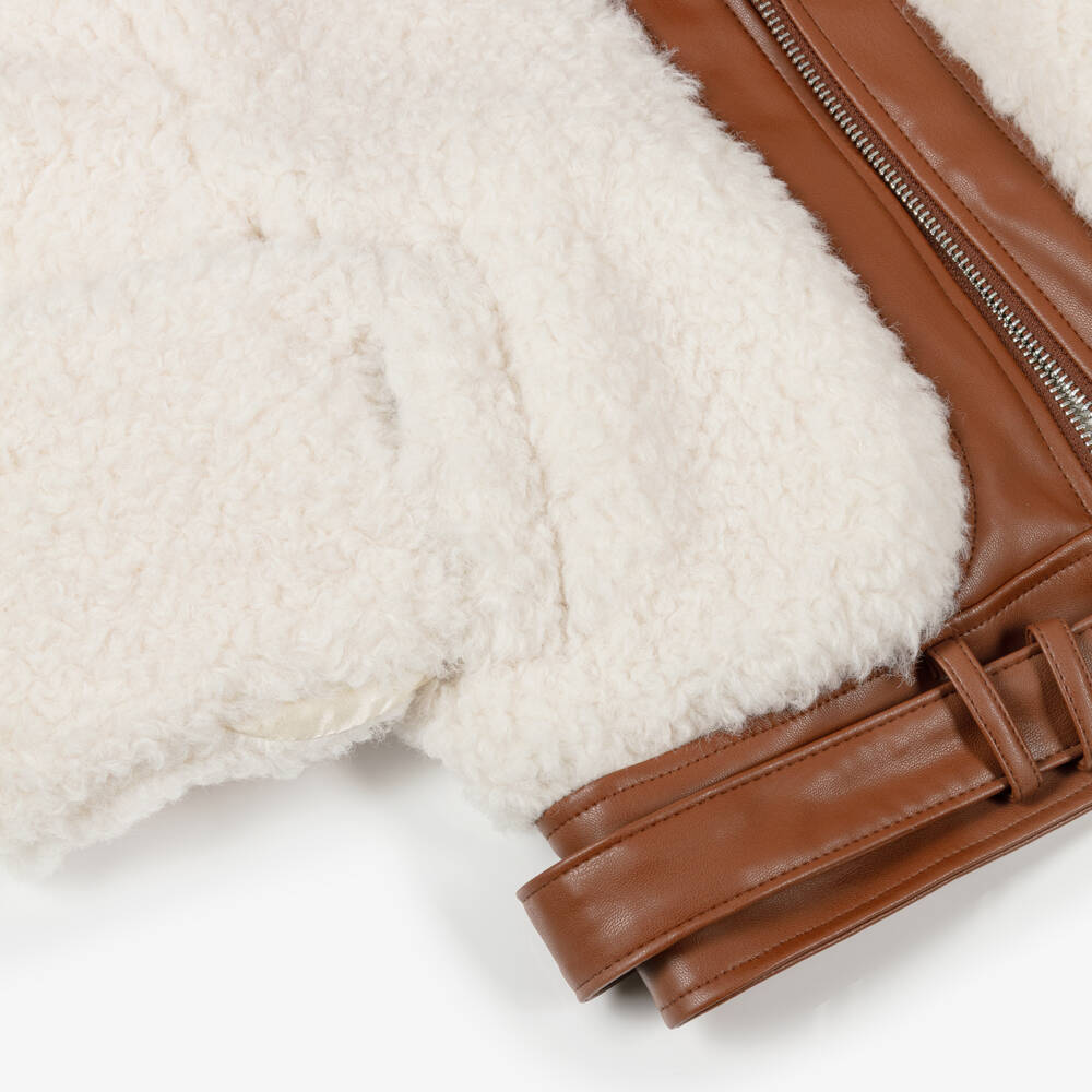 Guess-Ivory Sherpa Short Jacket | Childrensalon Outlet