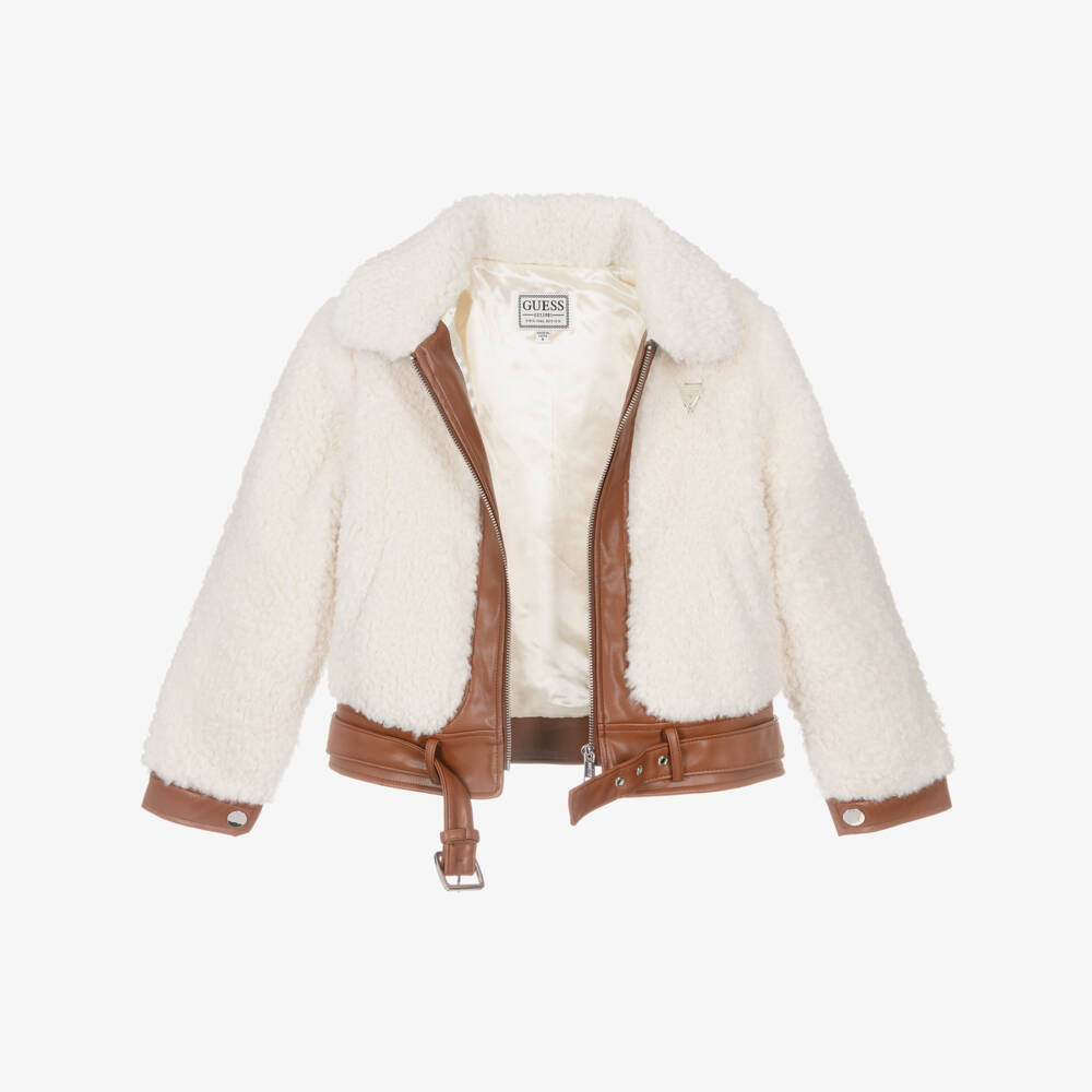 Guess-Ivory Sherpa Short Jacket | Childrensalon Outlet