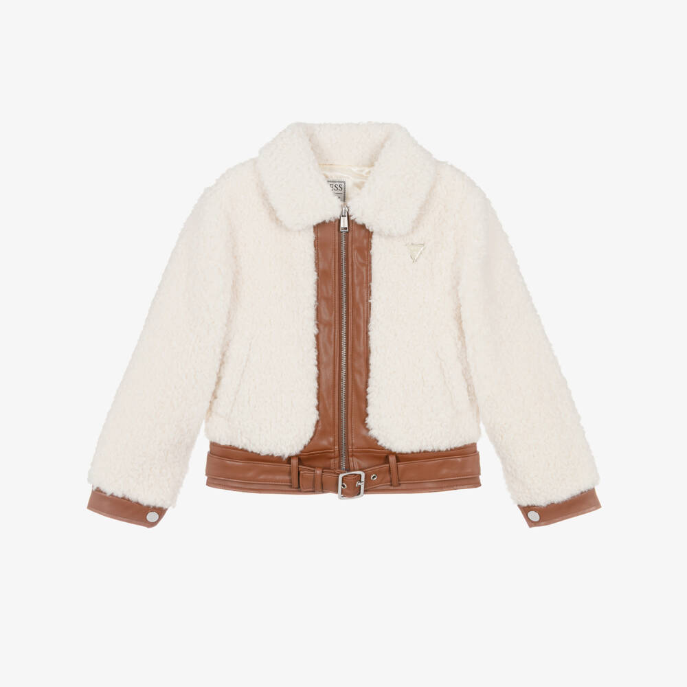 Guess-Ivory Sherpa Short Jacket | Childrensalon Outlet