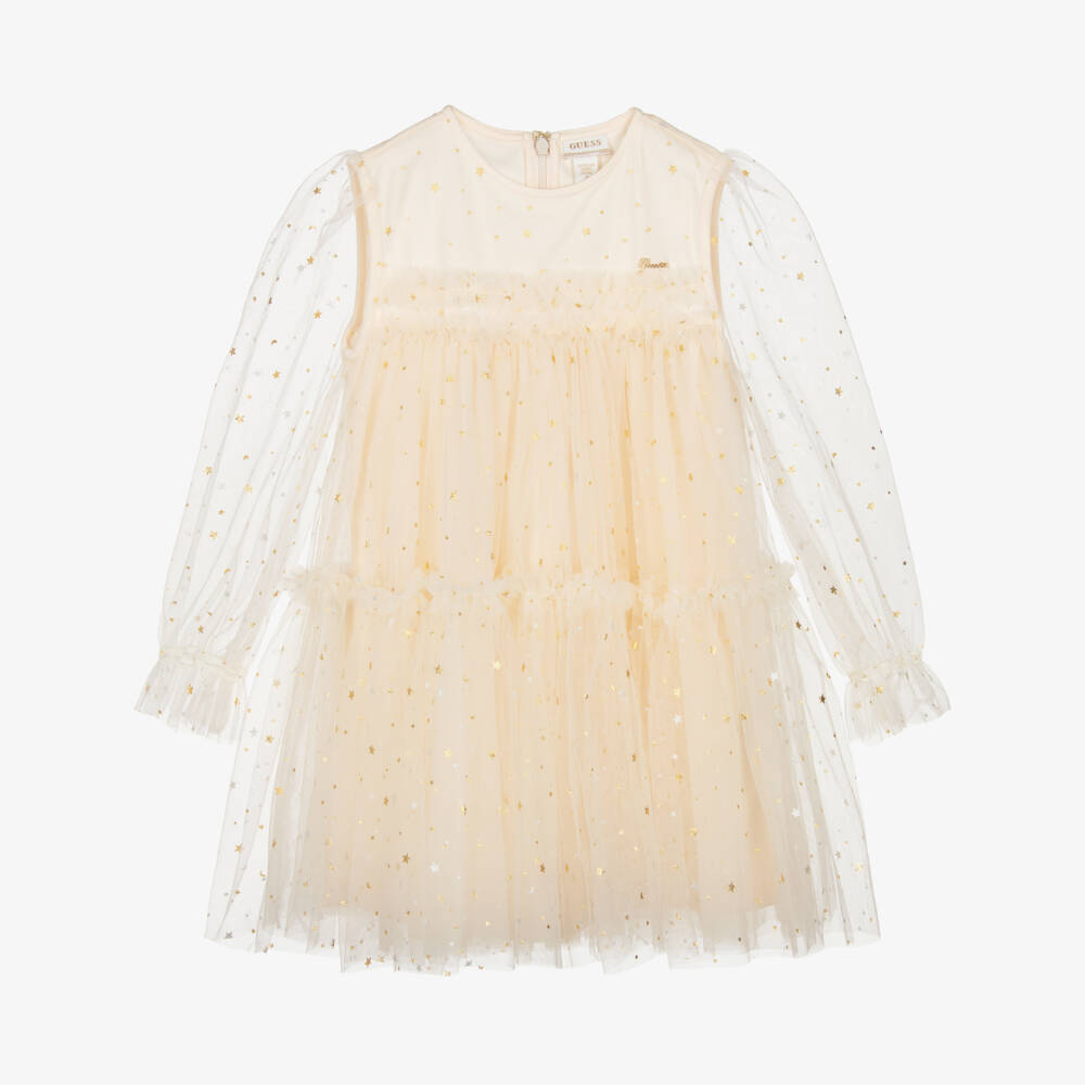 Guess-Ivory Tulle Star Dress | Childrensalon Outlet