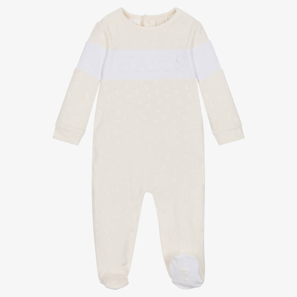 Guess-أفرول بيبي غرو قطيفة لون عاجي للأطفال | Childrensalon Outlet