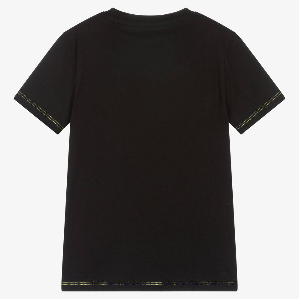 Guess - Junior Boys Black Cotton Logo T-Shirt